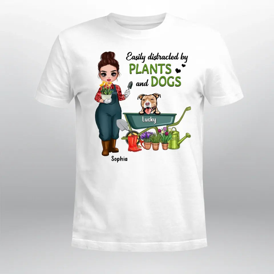 Personalized Doll Gardening And Dogs NI1804001YR T-Shirt