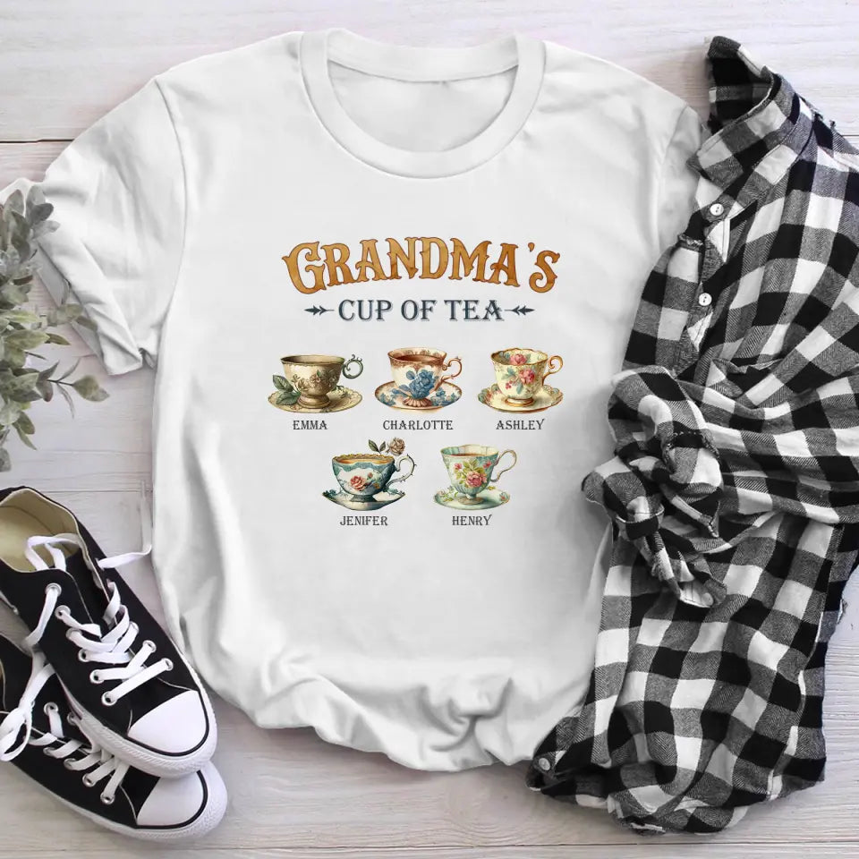 Personalized Grandma's Cup Of Tea XR1804005XY T-Shirt