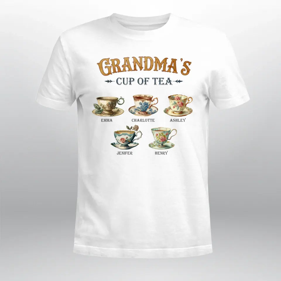 Personalized Grandma's Cup Of Tea XR1804005XY T-Shirt