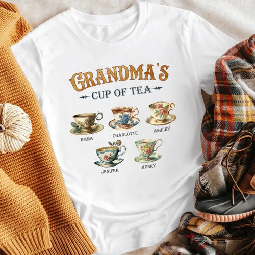 Personalized Grandma's Cup Of Tea XR1804005XY T-Shirt