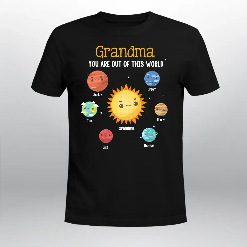 Personalized Grandma You Are Out Of This World XR1804003YS T-Shirt