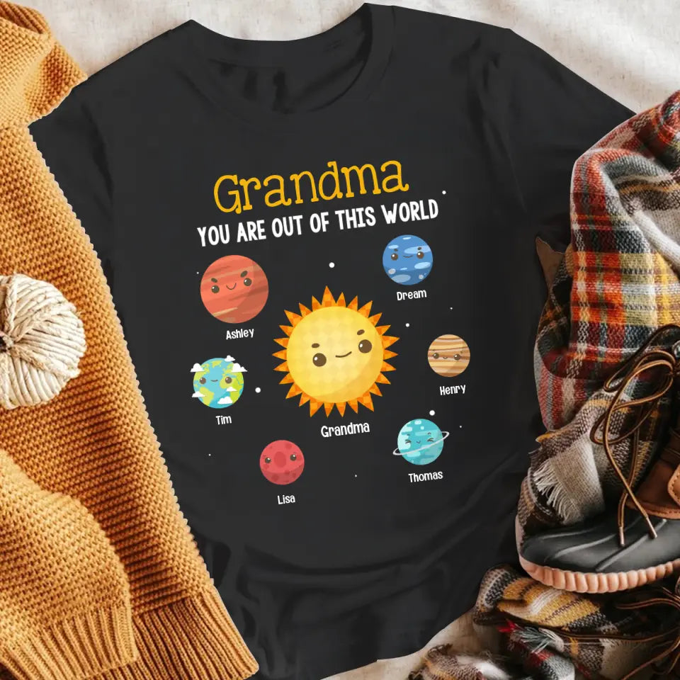 Personalized Grandma You Are Out Of This World XR1804003YS T-Shirt