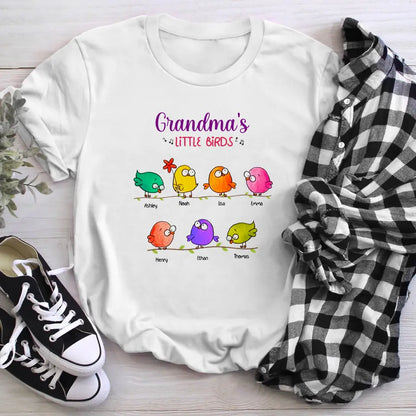 Personalized Grandma Birds XR1804006XY T-Shirt