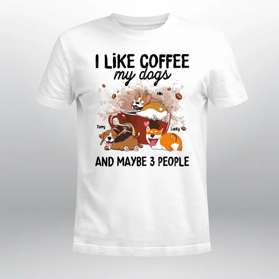 Personalized I Like Coffee And My Dogs NI2004002XR T-Shirt