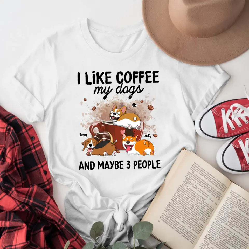 Personalized I Like Coffee And My Dogs NI2004002XR T-Shirt