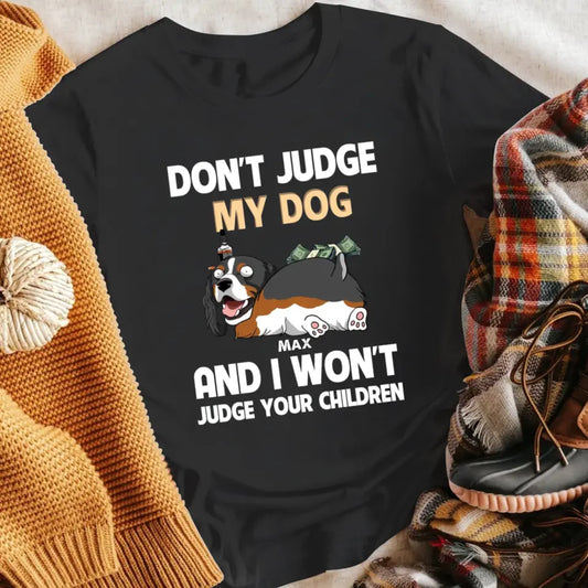 Personalized Don't Judge My Dogs NI2004003YR T-Shirt