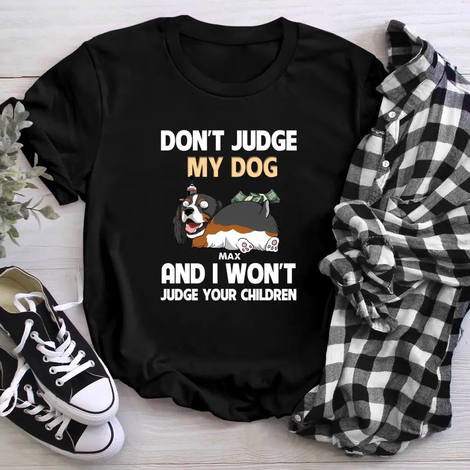 Personalized Don't Judge My Dogs NI2004003YR T-Shirt