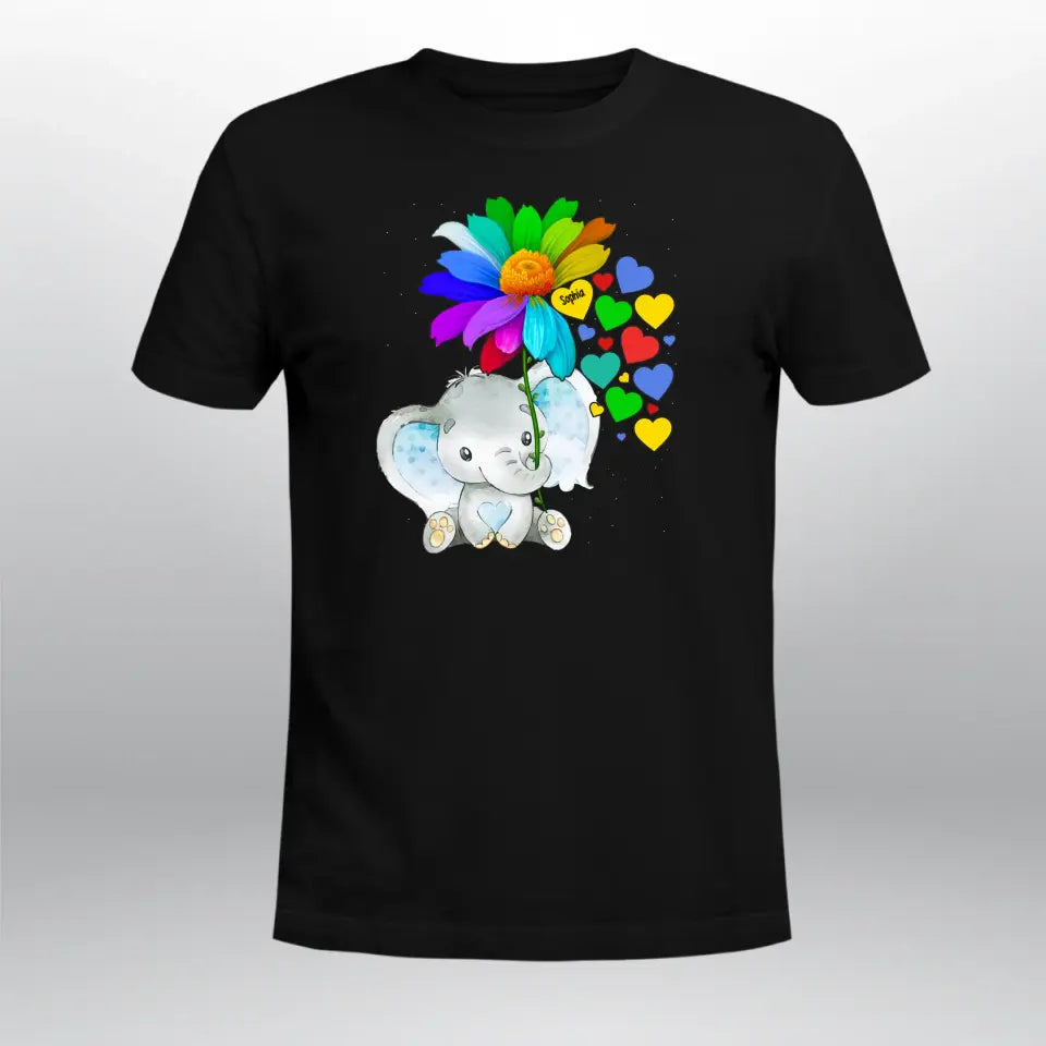 Personalized Mom Grandma Elephant YR2004002YF T-Shirt