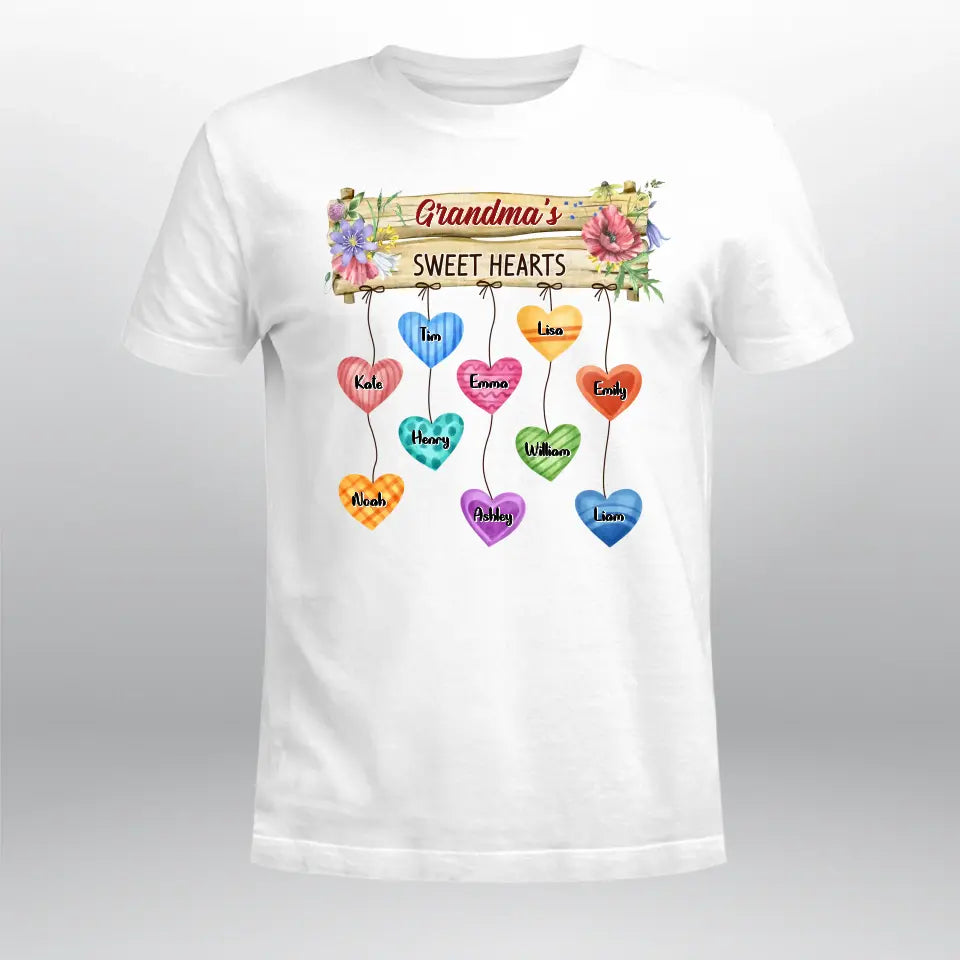 Personalized Grandma's Heart Hanging Sign XR1804002YS T-Shirt