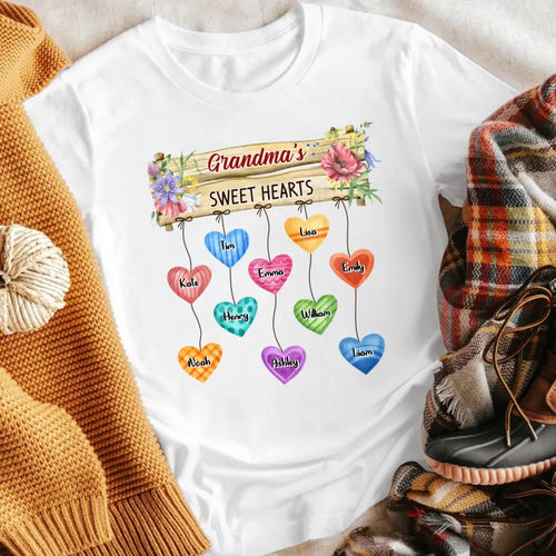 Personalized Grandma's Heart Hanging Sign XR1804002YS T-Shirt