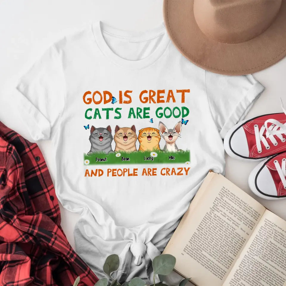 Personalized God Is Great Cats Are Good NI2104001XR T-Shirt