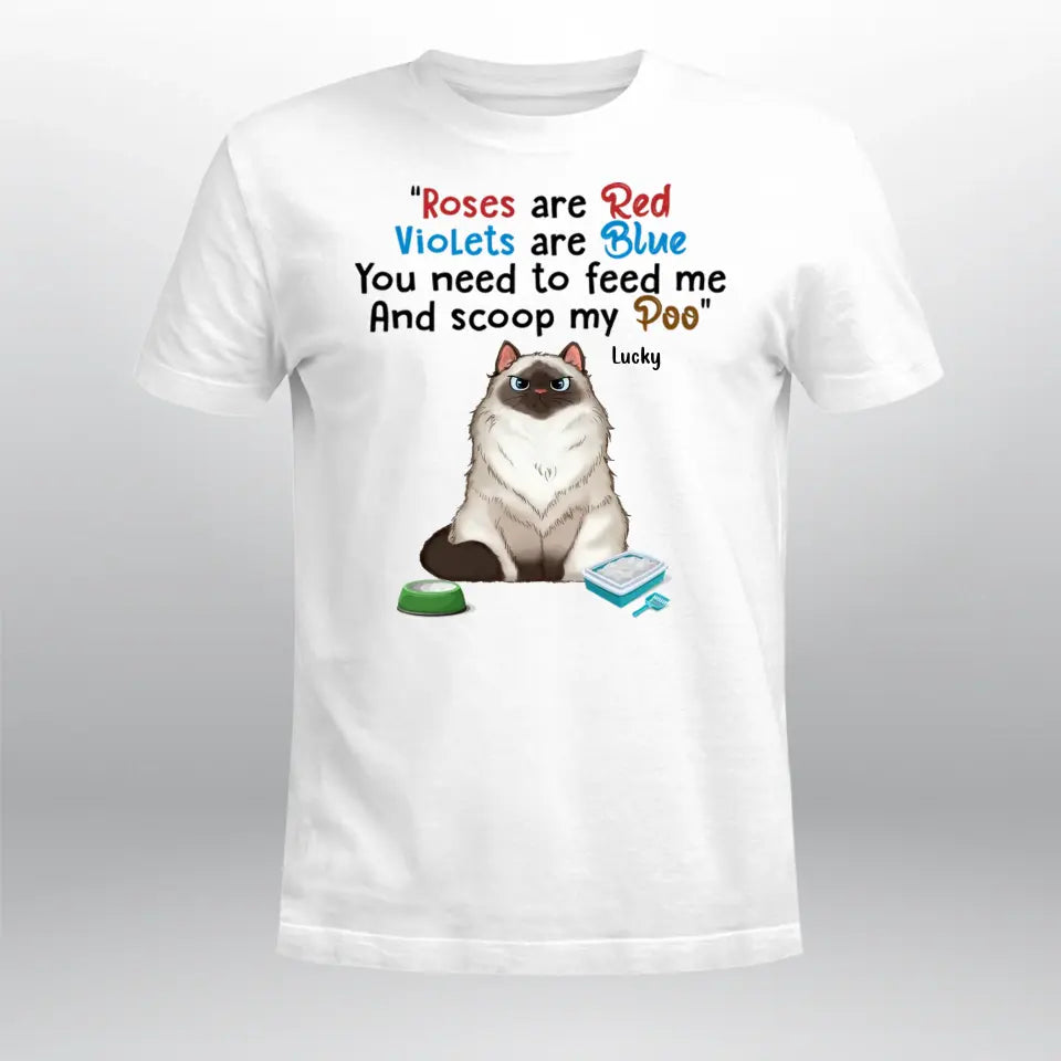 Personalized Grumpy Fluffy Cat You Need To Pick Up My Poop NI2104001YR T-Shirt