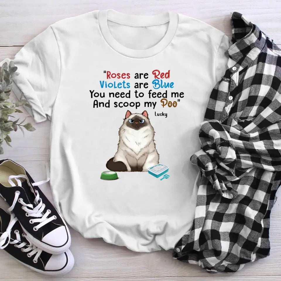 Personalized Grumpy Fluffy Cat You Need To Pick Up My Poop NI2104001YR T-Shirt