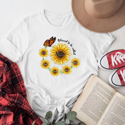 Personalized Sunflower Blessed To Be Called Grandma NI2104006XR T-Shirt