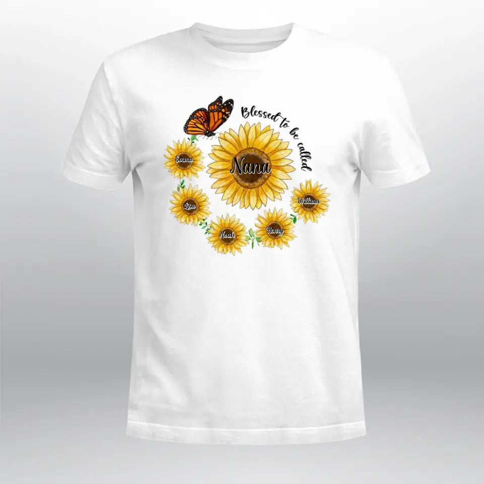 Personalized Sunflower Blessed To Be Called Grandma NI2104006XR T-Shirt