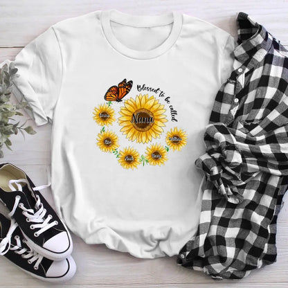 Personalized Sunflower Blessed To Be Called Grandma NI2104006XR T-Shirt