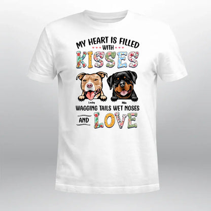 Personalized My Heart Is Filled With Kisses NI2404003XR T-Shirt