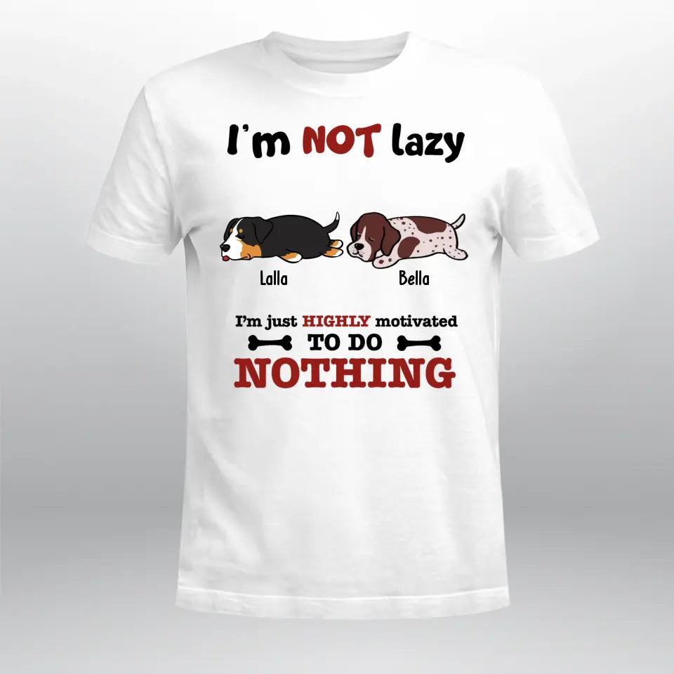 Personalized Dog Lazy NI2404001YR T-Shirt