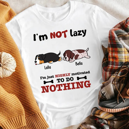 Personalized Dog Lazy NI2404001YR T-Shirt