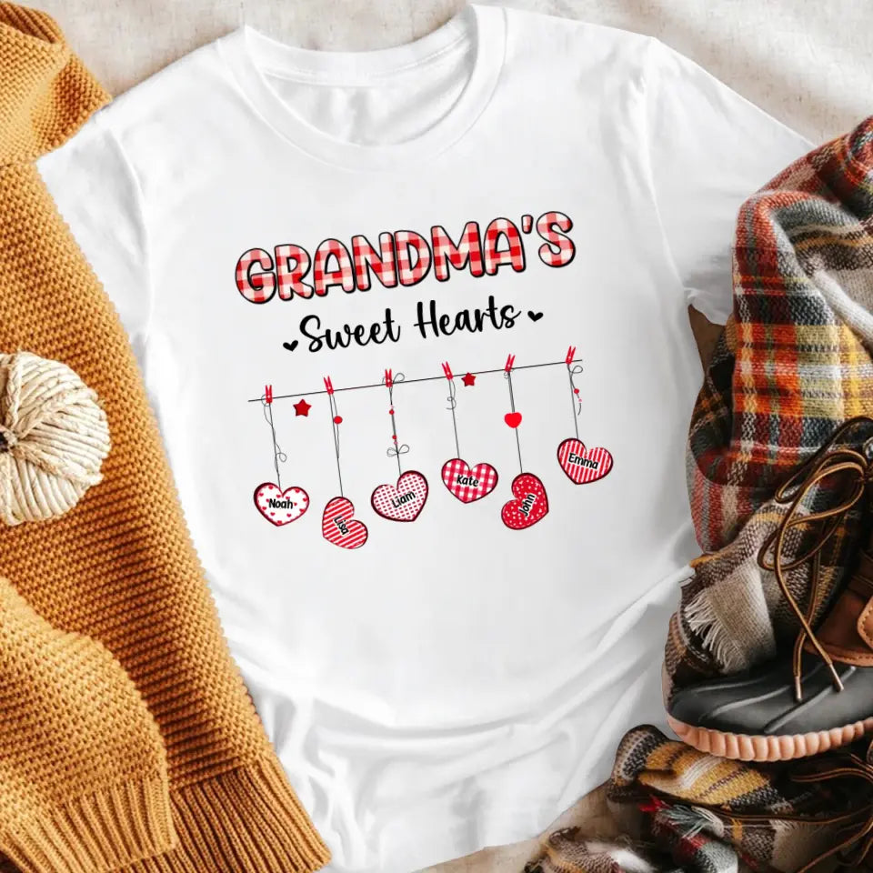 Personalized Grandma's Sweet Hearts NI2604002XR T-Shirt