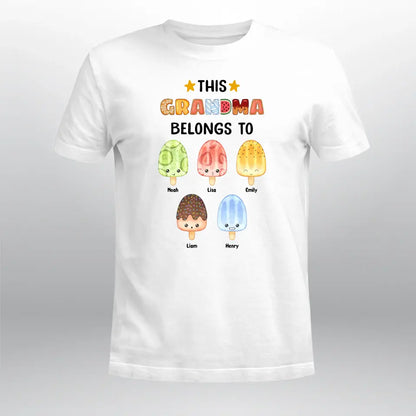 Personalized This Grandma Belongs To Ice Cream NI2604003XR T-Shirt