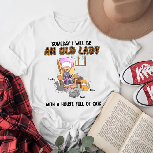 Personalized An Old Lady With A House Full Of Cats NI2604007YR T-Shirt