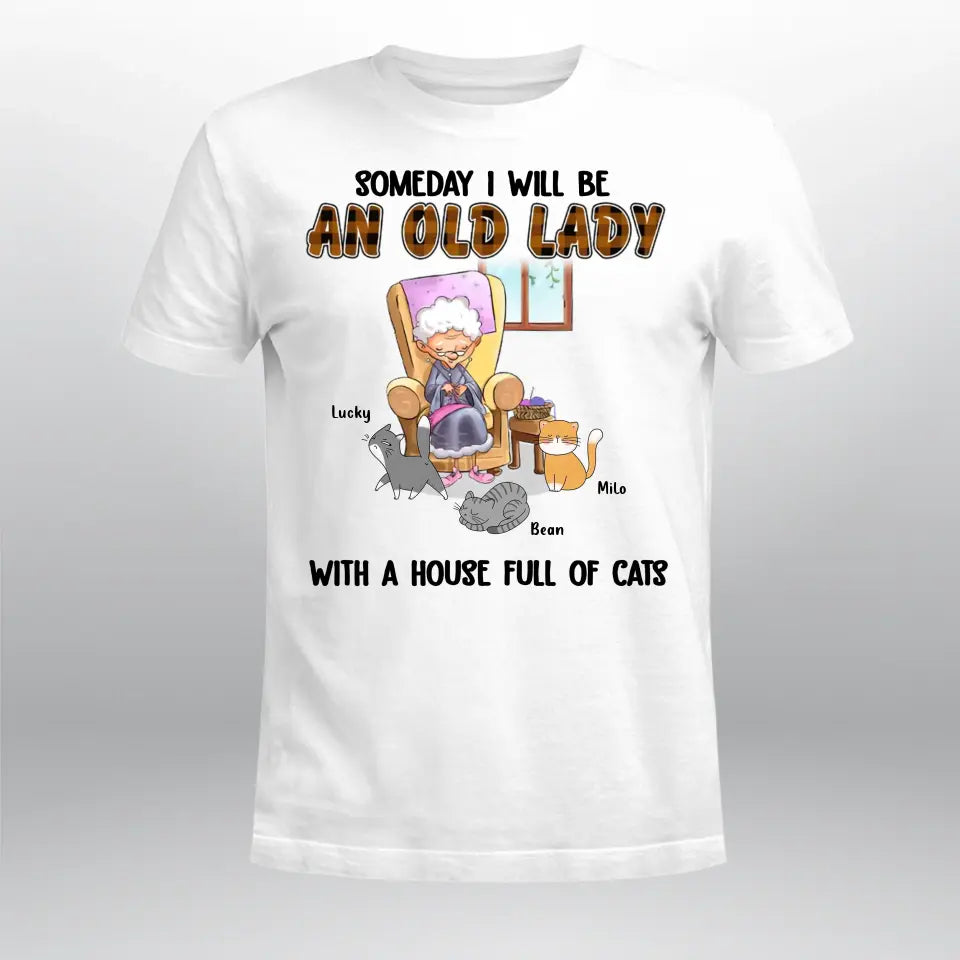 Personalized An Old Lady With A House Full Of Cats NI2604007YR T-Shirt