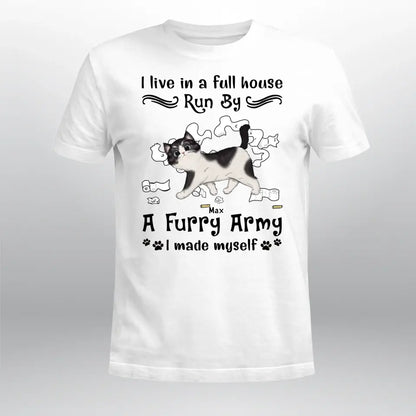 Personalized I Live In A Full House Run By A Furry Army NI2804003YR T-Shirt