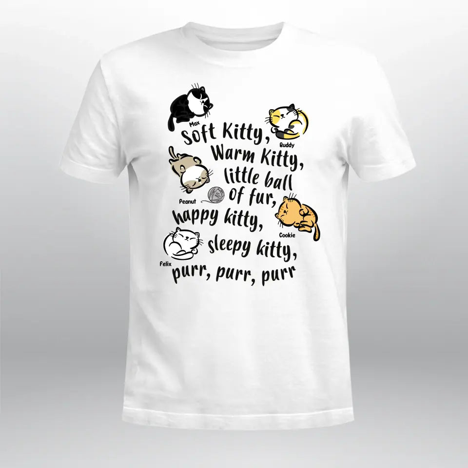 Personalized Soft Kitty Warm Kitty Cat XR0504002YS T-Shirt