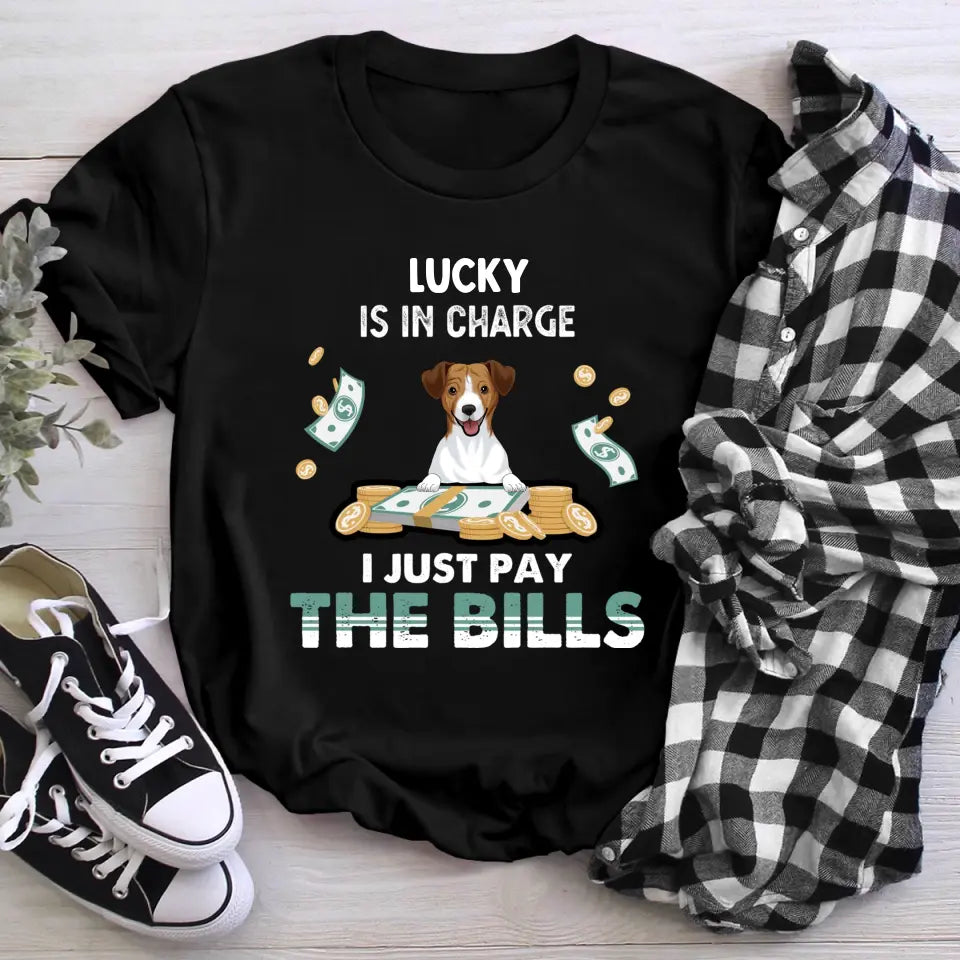 Personalized My Dog Is In Charge NI1704002YR T-Shirt