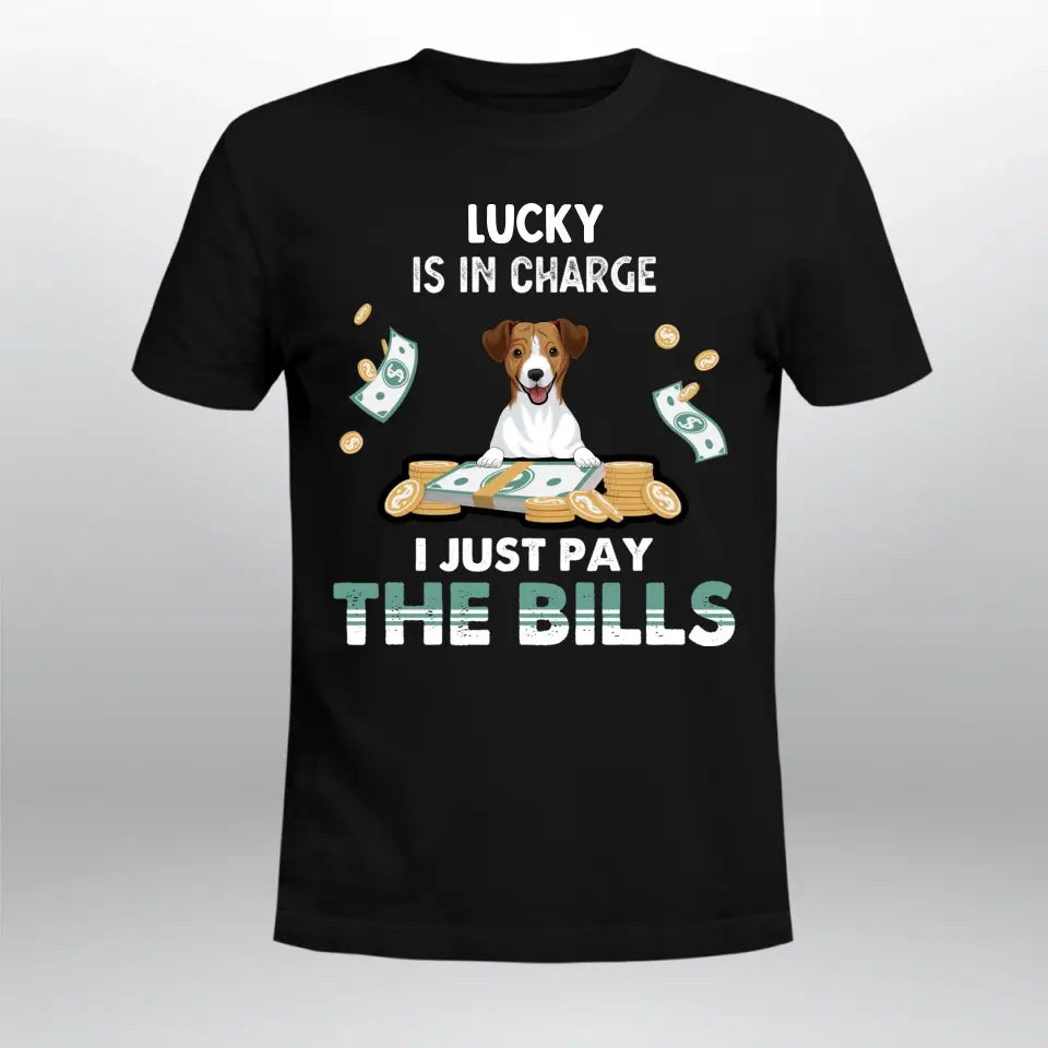 Personalized My Dog Is In Charge NI1704002YR T-Shirt