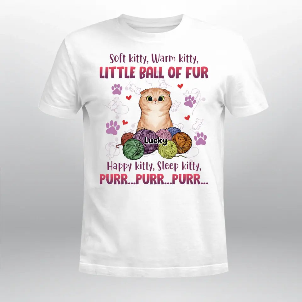 Personalized Soft Kitty, Warm Kitty, Little Ball Of Pur NI1104002YR T-Shirt