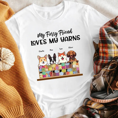 Personalized My Furry Friends Love My Yarns XR2303003YS T-Shirt