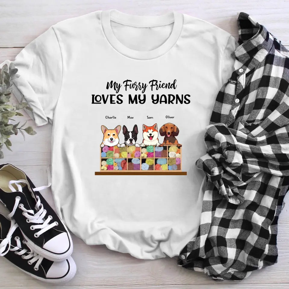 Personalized My Furry Friends Love My Yarns XR2303003YS T-Shirt