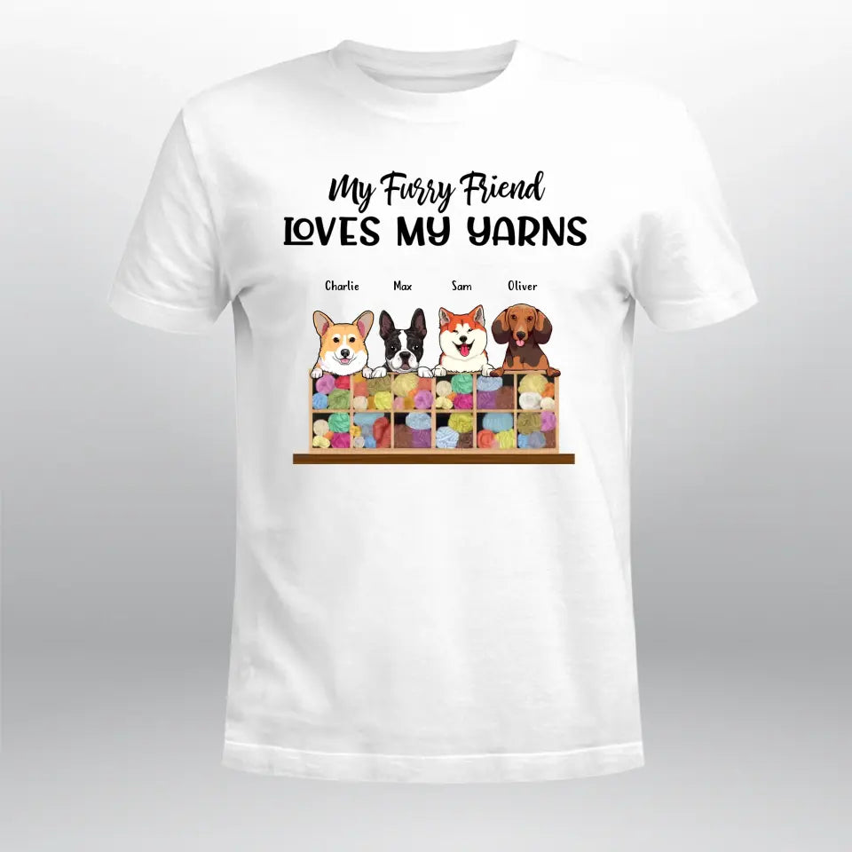 Personalized My Furry Friends Love My Yarns XR2303003YS T-Shirt