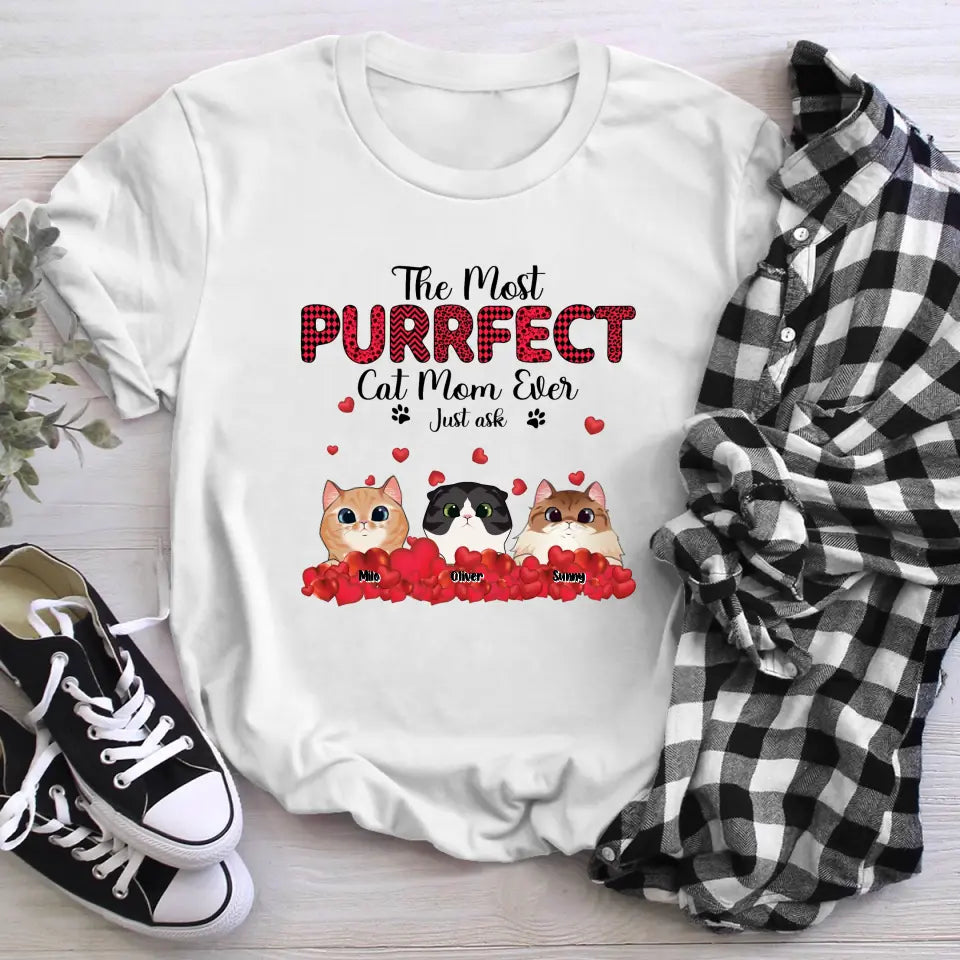 Personalized The Purrfect Cat Mom Ever NI2203003XR T-Shirt