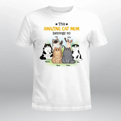 Personalized This Amazing Cat Mom Belongs To NI0805001XR T-Shirt