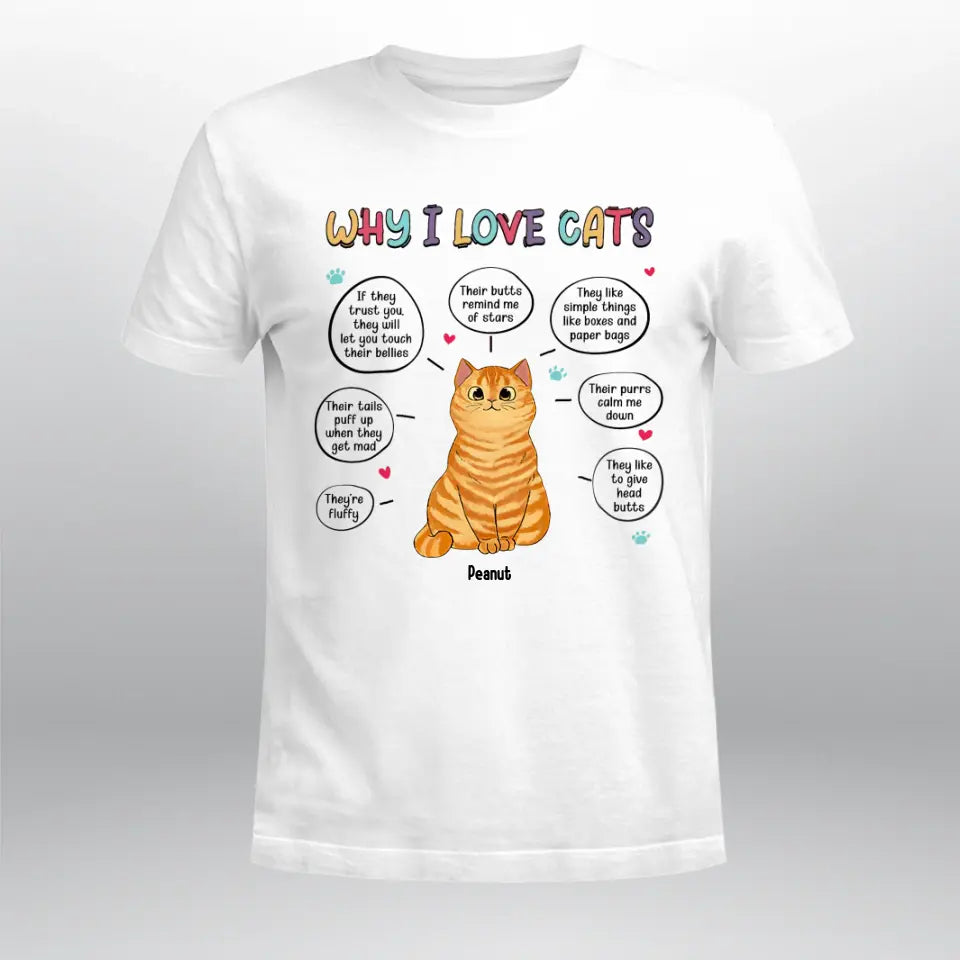 Personalized I Love Cats NI0805002XR T-Shirt