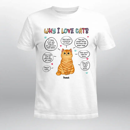 Personalized I Love Cats NI0805002XR T-Shirt