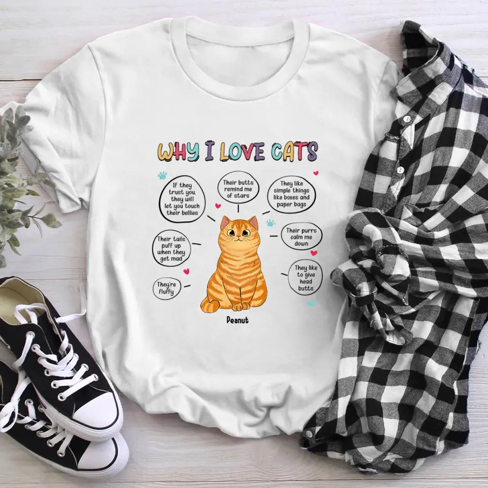 Personalized I Love Cats NI0805002XR T-Shirt