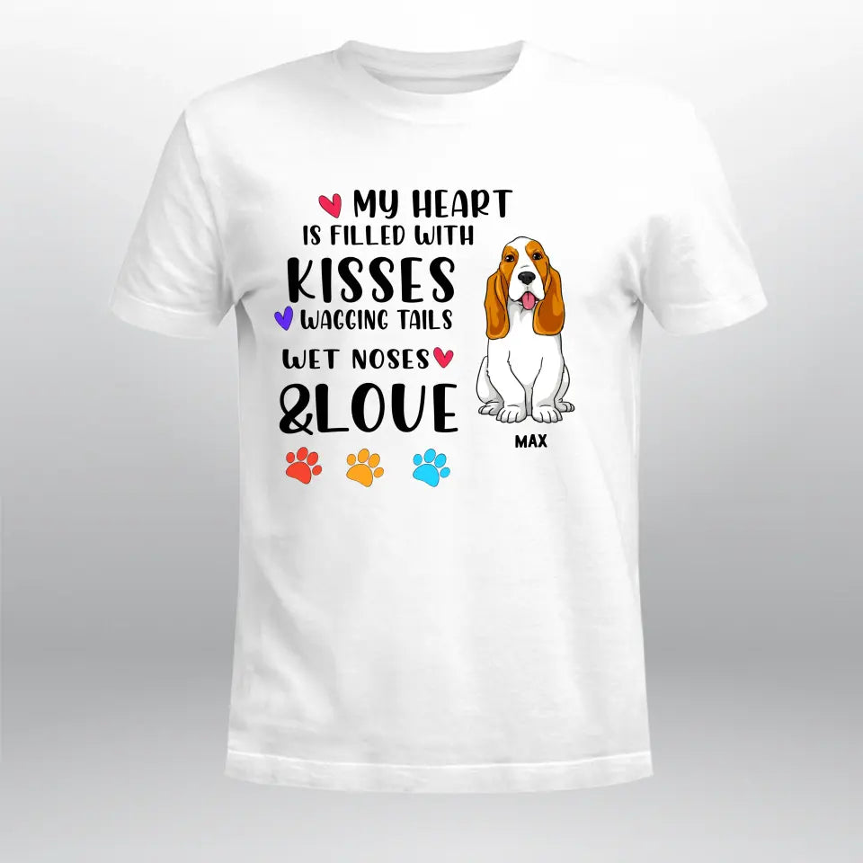 Personalized My Heart Is Filled With Kisses NI0805008YR T-Shirt