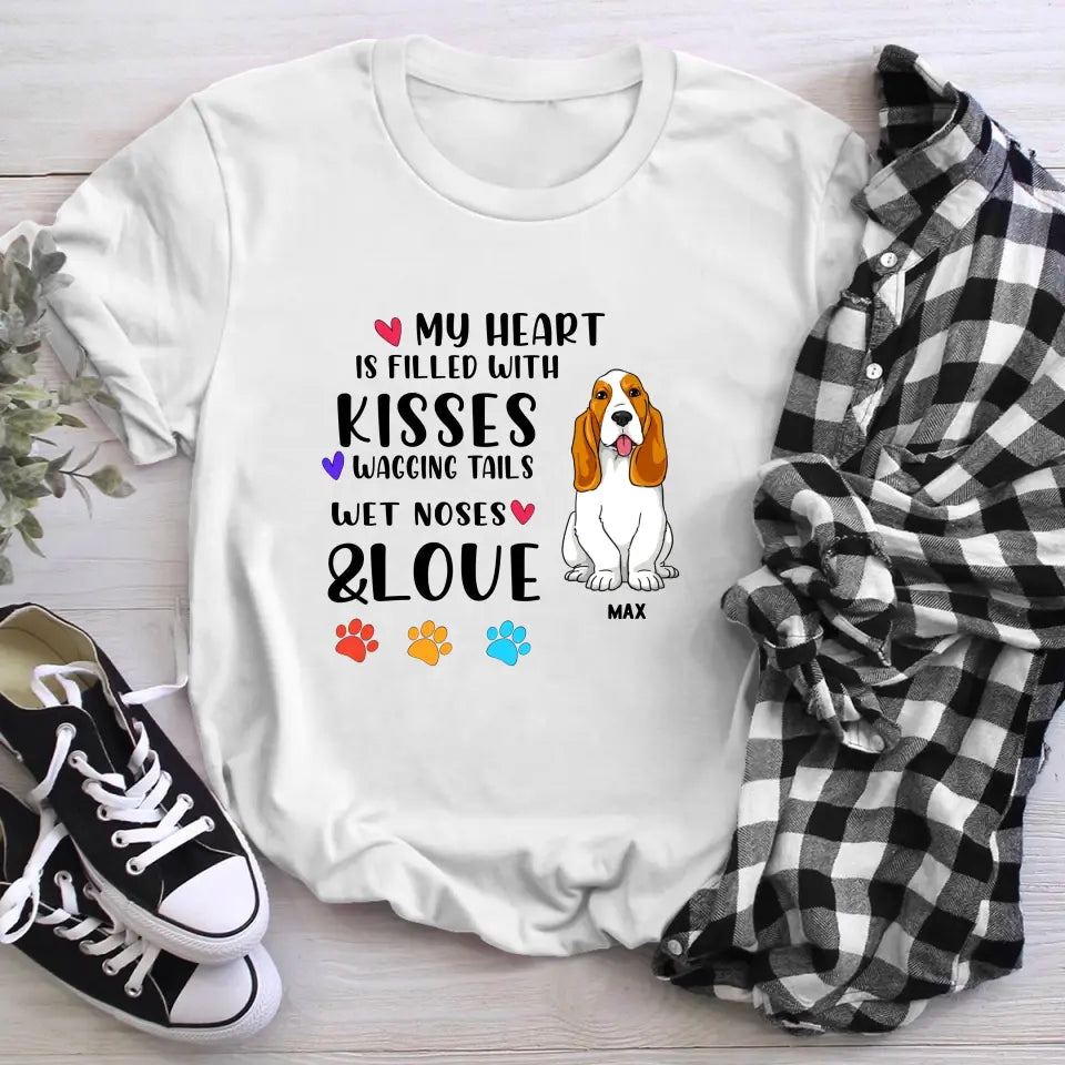 Personalized My Heart Is Filled With Kisses NI0805008YR T-Shirt