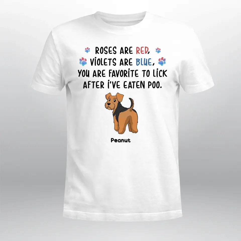 Personalized Roses Are Red Violets Are Blue Dog NI0805006XR T-Shirt