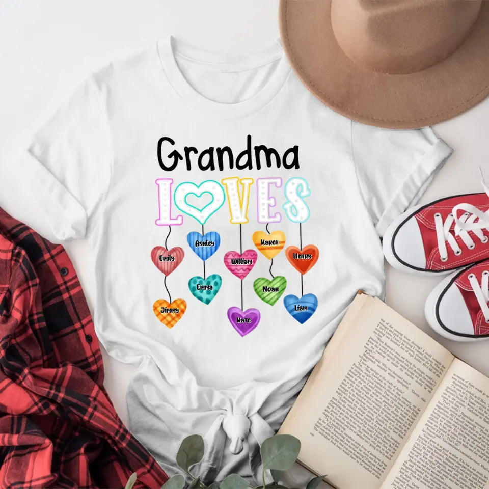 Personalized This Grandma Auntie Mom Loves Sweet Heart Kids XR0905001XY T-Shirt