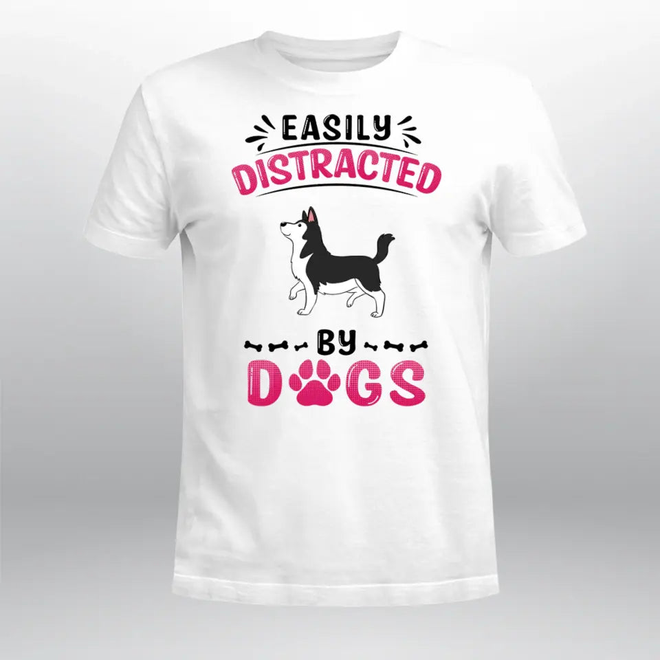 Personalized Easily Distracted By Walking Dogs NI1105001YR T-Shirt