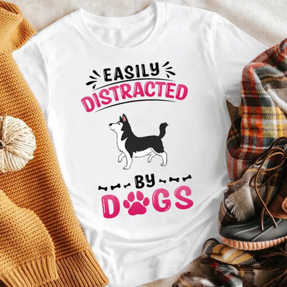 Personalized Easily Distracted By Walking Dogs NI1105001YR T-Shirt