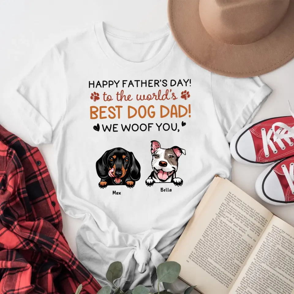 Personalized Happy Father's Day, To The World's Best Dog Dad NI1205001YR T-Shirt