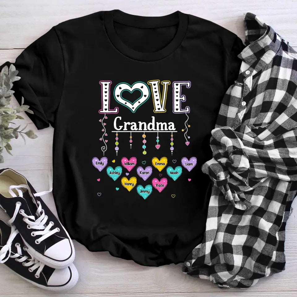 Personalized Colorful Cute Sweet Heart Kids Love XR0905001YS T-Shirt