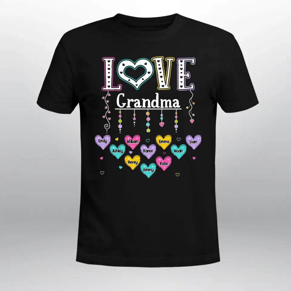 Personalized Colorful Cute Sweet Heart Kids Love XR0905001YS T-Shirt