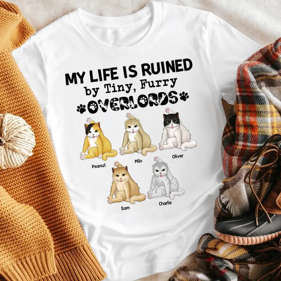 Personalized My Life Is Ruled By Tiny Furry Overlords XR0905005XY T-Shirt